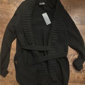 NWT Relativity Black Women's Sweater duster